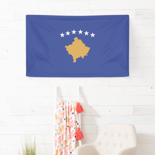 Kosovo vlag spandoek (Insitu)