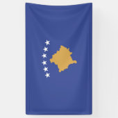 Kosovo vlag spandoek (Verticaal)