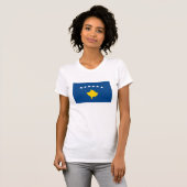Kosovo Vlag T-shirt (Voorkant volledig)
