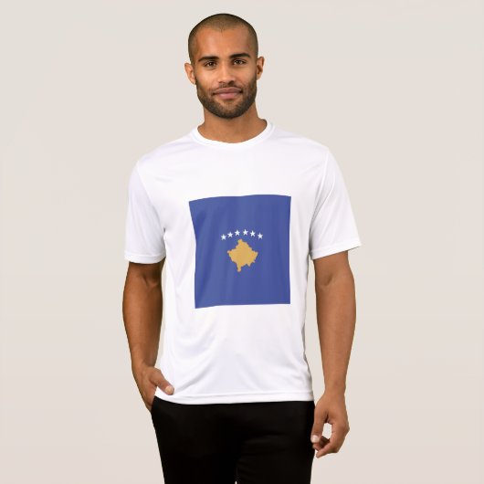 Kosovo vlag t-shirt (Voorkant volledig)