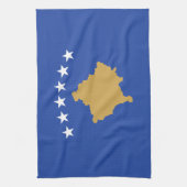 Kosovo-vlag Theedoek (Verticaal)