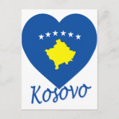 Kosovo-vlaggenhart Briefkaart (Voorkant)