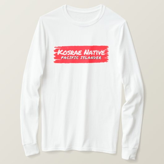 Kosrae Kosraen lange mouw T-shirt (Design voorkant)