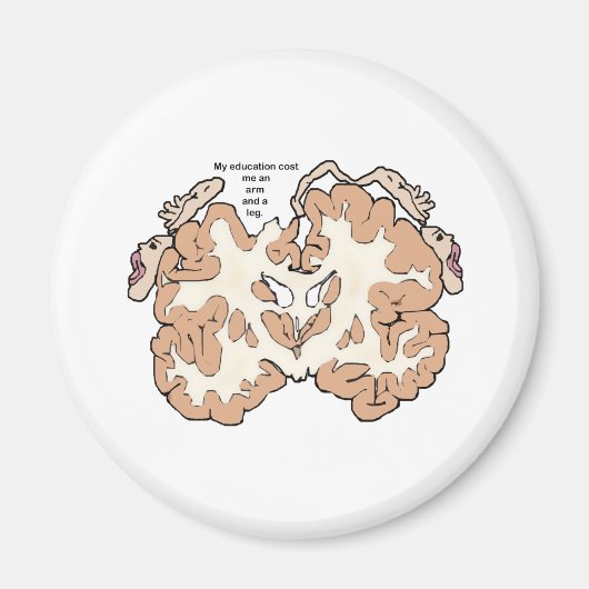 Kost een arm en een beenhomunculus magneet (Voorkant)