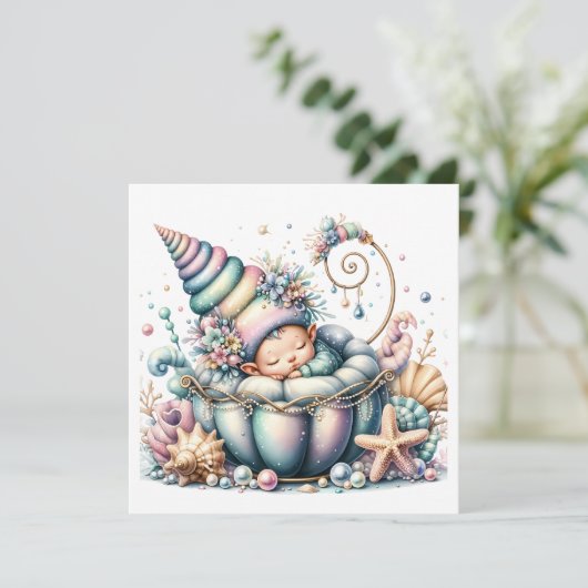 Kostbaar babethema - Uitnodiging (Staand voorkant)