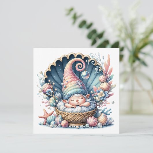 Kostbaar babethema - Uitnodiging (Staand voorkant)