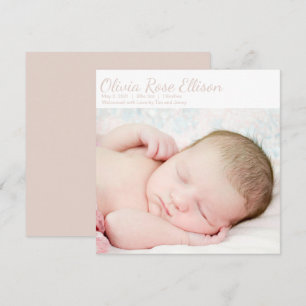 Kostbaar Baby Meisje Foto Geboorte Aankondiging