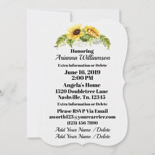 Kostbaar Baby shower of verjaardagsuitnodiging Kaart (Achterkant)