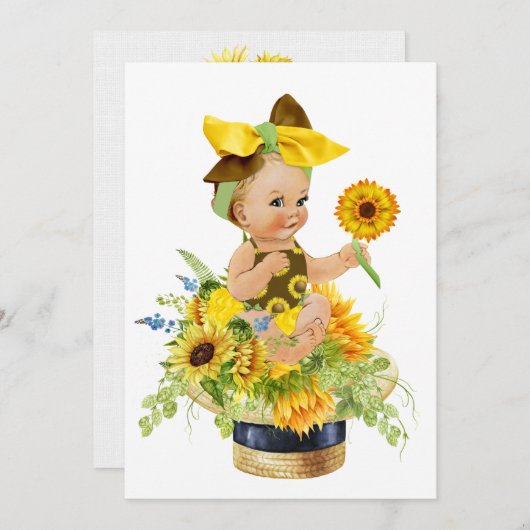 Kostbaar Baby shower of verjaardagsuitnodiging Kaart (Voorkant / Achterkant)