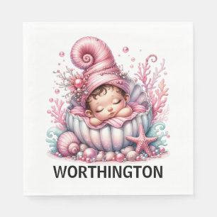 Kostbaar Baby Thema - Uitnodiging Servet