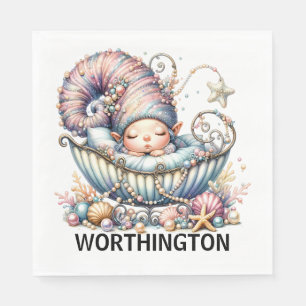 Kostbaar Baby Thema - Uitnodiging Servet