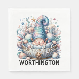 Kostbaar Baby Thema - Uitnodiging Servet