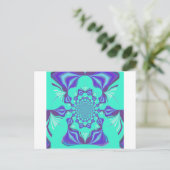 Kostbaar blauw briefkaart (Staand voorkant)