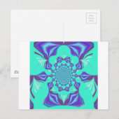Kostbaar blauw briefkaart (Voorkant / Achterkant)