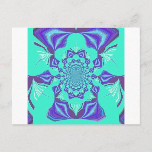 Kostbaar blauw briefkaart (Voorkant)