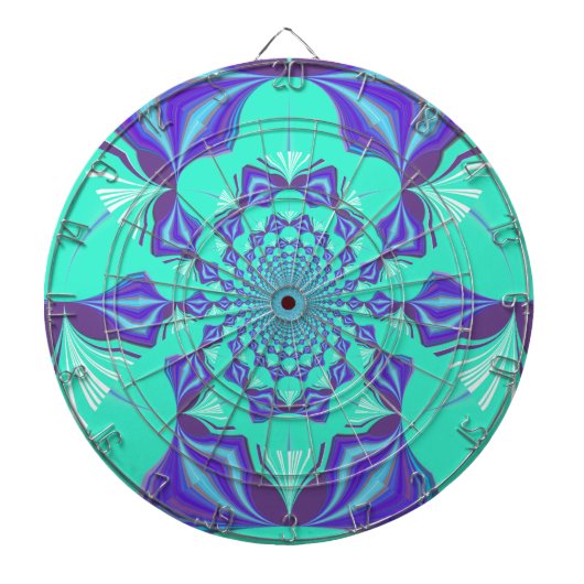 Kostbaar blauw dartbord (Voorkant)