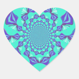Kostbaar blauw hart sticker
