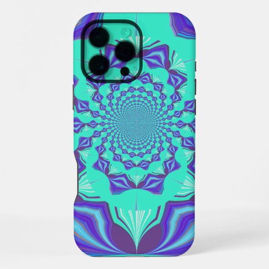 Kostbaar blauw iPhone hoesje (Achterkant)