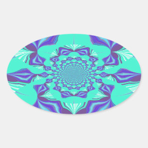Kostbaar blauw ovale sticker