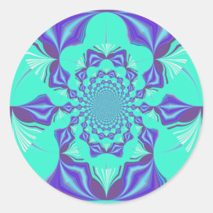 Kostbaar blauw ronde sticker
