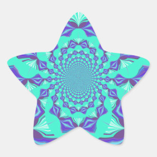 Kostbaar blauw ster sticker