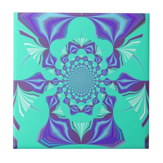 Kostbaar blauw tegeltje (Voorkant)