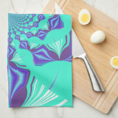 Kostbaar blauw theedoek (Quarter Fold)