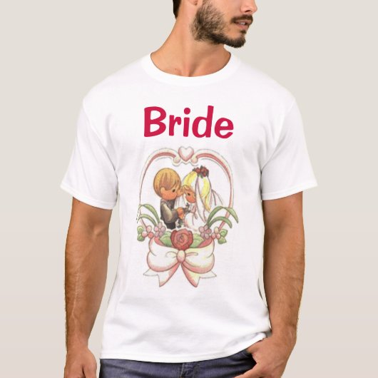 Kostbaar bruidspaar (2), bruid t-shirt (Voorkant)