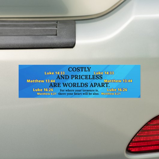 Kostbaar en onbetaalbaar bumpersticker (Op auto)