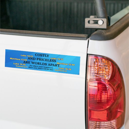 Kostbaar en onbetaalbaar bumpersticker (Op Truck)