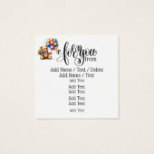 KOSTBAAR en zuinig Vierkante Visitekaartjes (Achterkant)