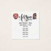 KOSTBAAR en zuinig Vierkante Visitekaartjes (Achterkant)