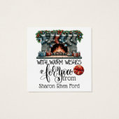 KOSTBAAR en zuinig Vierkante Visitekaartjes (Achterkant)