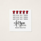 KOSTBAAR en zuinig Vierkante Visitekaartjes (Achterkant)