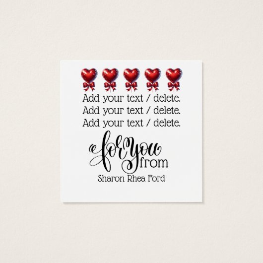 KOSTBAAR en zuinig Vierkante Visitekaartjes (Achterkant)