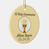 Kostbaar geschenk! Eerste Communie Kerstbal Keramisch Ornament (Rechts)