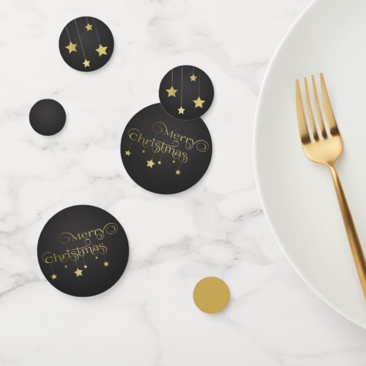 Kostbaar Goud Prettig Kerstfeest Stars Confetti (Groep)