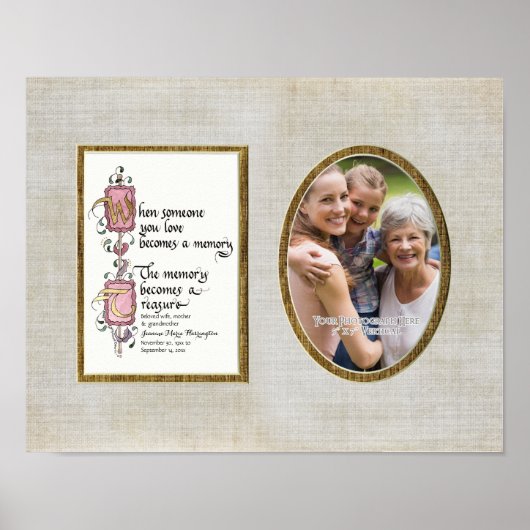 Kostbaar Herinneringsfoto Condoleance Persoonlijk Poster (Voorkant)