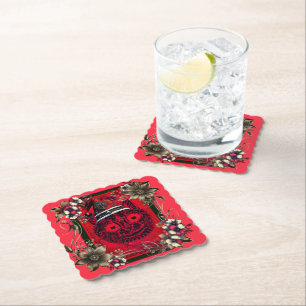 KOSTBAAR KERSTPAPIER ONDERZETTER