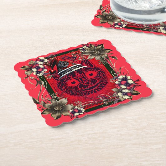 KOSTBAAR KERSTPAPIER ONDERZETTER (Gebogen)