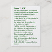 Kostbaar Lam - Psalm 23 KJV Kaart Visitekaartje (Achterkant)