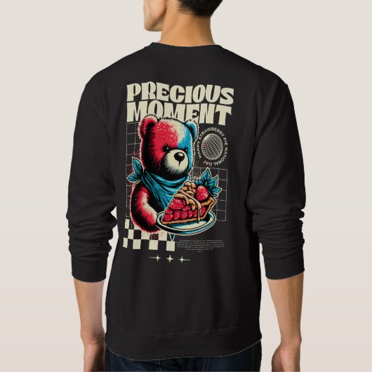 kostbaar moment Beer aardbeientaart Trui (Achterkant)