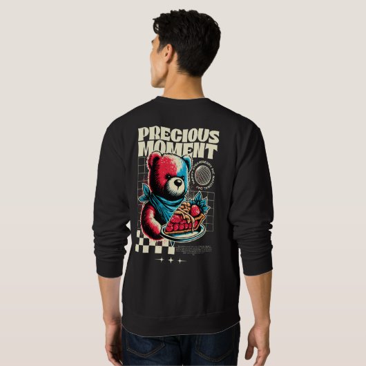 kostbaar moment Beer aardbeientaart Trui (Achterkant volledig)