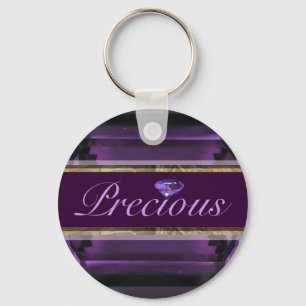 Kostbaar Paars, Violette Edelsteen Ontwerp Sleutelhanger