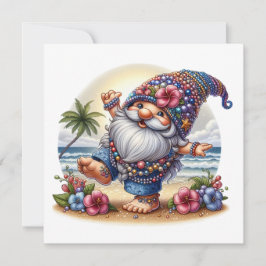 Kostbaar Strand Kabouter - Thema Uitnodiging