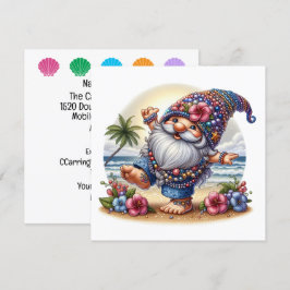 Kostbaar Strand Kabouter - Thema Uitnodiging