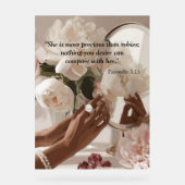 "Kostbaarder dan robijnen" Acryl Bord (Voorkant)