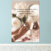 "Kostbaarder dan robijnen" Canvas Afdruk (Insitu (Houten vloer))