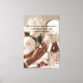 "Kostbaarder dan robijnen" Canvas Afdruk