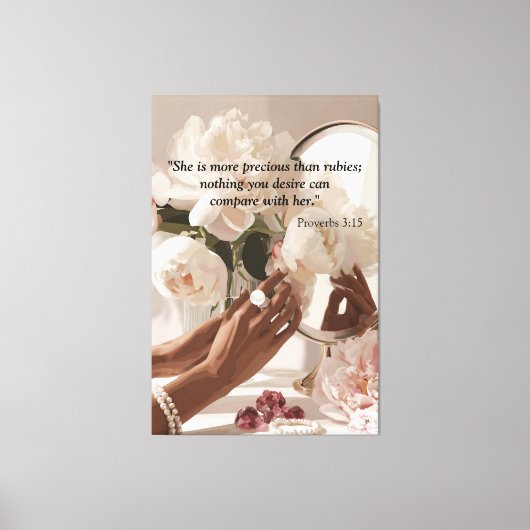 "Kostbaarder dan robijnen" Canvas Afdruk (Voorkant)